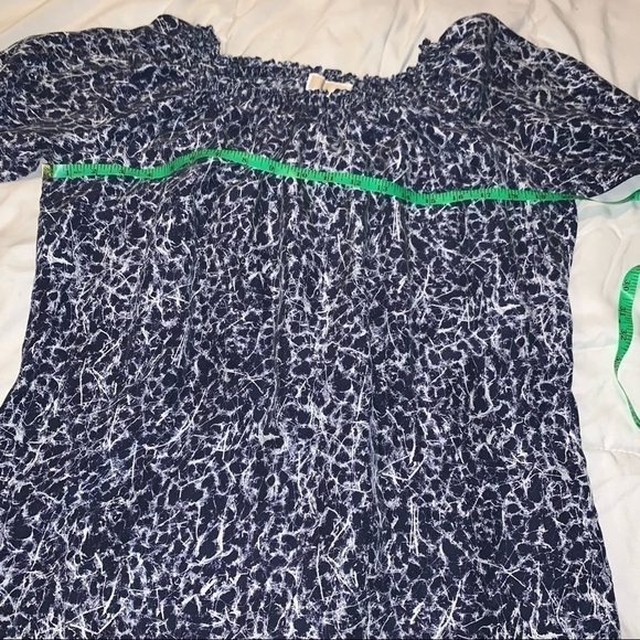 MICHAEL KORS Blue Animal Print Silk Dress size small - Picture 7 of 9
